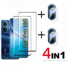 4 st (2+2) skärmskydd och linsskyddsset för V70/V50/V50 Lite// Lite/X200 Pro/X200/X300/X300 Pro/15, inkluderar 2 st skärmskydd + 2 st linsskydd, transparent härdat glas skärmfilm med 9H hårdhet, reptålig, stötsäker, vattentät, mjuk touch, inga fingeravtryck, enkel installation, telefonskydd, skärmskydd - Genomskinlig - Visa 7
