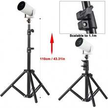 43 Inch Universal Projector Tripod, Retractable Aluminum Alloy Stand, Height Adjustable, 1/4 Metal Universal Head, Suitable For LCD Projectors, Cameras And Mobile Phones - View 10