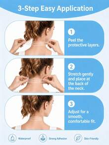 10/5/1pc Invisible Neck Care Patch, Breathable Neck Care Patch, Suitable For Neck Care, Elastic Neck Skin Improvement Patch. Unisex. - Multicolor - View 2
