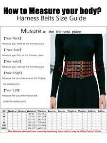 1pc Women's Coffee Color Punk Fashion Multi-Hole Metal Belt, Versatile Hollow Decorative Accessory - Brown - View 5