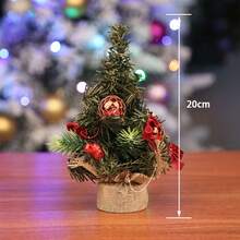 Mini Christmas Tree, Desktop Christmas Tree, Window Display Decoration, Party Favor, Winter Desktop Decor, Christmas Atmosphere, Office Christmas, Mall Display, Christmas Small Gift, Holiday Decoration (Random Style) - Multicolor - View 5