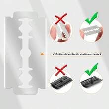 Classic Retro Stainless Razor Double Edge Razor Blades Men's Razors Professional Barber Tool - Multicolor - View 8
