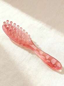 All-In-One Thick Tooth Massage Comb, Suitable For Hair Washing And Scalp Massage, Resin Material, Soft And Comfortable Texture, Long Handle Design, Wide Tooth Spacing, Suitable For Head And Face Massage, Body Massage And Muscle Relaxation - Multicolor - View 9