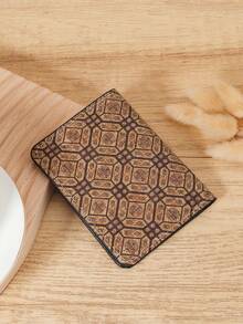 Fashionable Printed Folding Buckle Card Bag, Credit Card Storage Bag, Perfect For Outdoor, Travel, And Back To School Use - Coffee - View 3