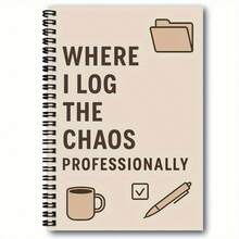 1pc Funny Spiral Round Notebook, Humorous & Witty Journal For Work And Meetings - Notebook - View 4