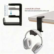 360° Rotating Clamp Headset Holder, Adjustable Under-Desk Gaming Headphone Stand, No Drilling Space-Saving, Suitable For Home Office Gaming - View 5