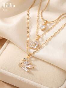 Hihho 3pcs/Set Gentle Style Women's Jewelry Suitable For Daily Commute, Date, Shopping, Banquet Wear - Necklace Set - View 5
