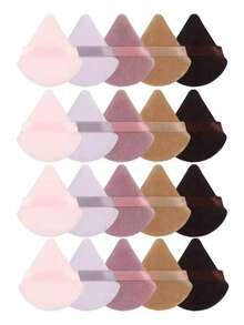 Triangular Velvet Makeup Puff 5/10/20/30/50/100pcs, Ultra Soft Velvet Material, Suitable For Contouring, Eye And Corner Application, Suitable For All Skin Types - Multicolor - View 8