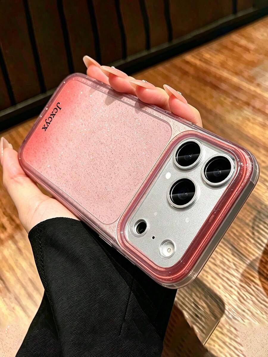 Luxury Candy Color Letter Label Shiny Translucent Phone Case, Suitable Compatible With Iphone 18 Pro Max 18 Pro 17 Pro Max 17 Pro 16 Pro Max 15 14 Pro Max 13 Pro Max 14 Plus 17 Air 12 Pro 11, Soft Glitter Protective Shell