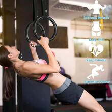 ABS gymnastics rings gymnastics rings competition standard with door anchor fastening straps 300 kg- - Verschiedenfarbig - Übersicht 2