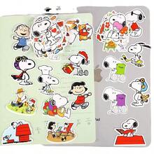 50pcs Snoopy Stickers, Cartoon Anime Snoopy, Charlie Brown, Lucy Van Pelt Pattern Stickers, Suitable For Luggage, Laptop, Notebook And Diary, PVC Waterproof - Multicolor - View 7