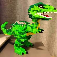 4500pcs Green Dinosaur Tyrannosaurus Rex Building Blocks Toy, Suitable For Party And Games, Can Be Used As Gift - Adult Stress Relief Toy, Home Decor Gift, Puzzle Fashion Gift. - Multicolor - View 6