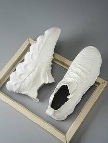 LT4511 Men's Casual Slip-On Fashion Sock Sneakers Sports Shoes - 4507 White - View 8