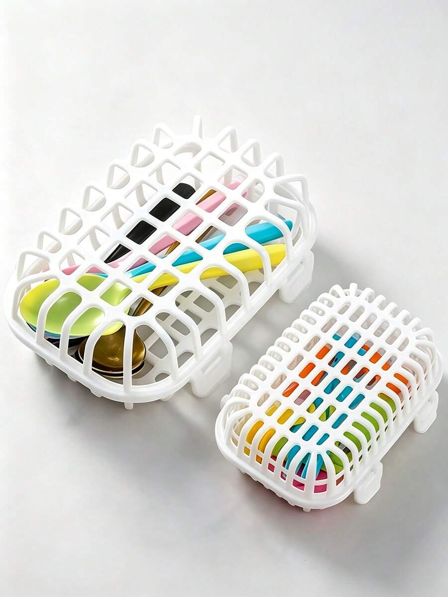 Dishwasher Cutlery Basket Kitchen Gadget Cleaning Drain Box Blue Rinse And Drain Basket For Easy Cleaning Of Various Small Tableware Kitchen Accessories - Multicolor - View 1