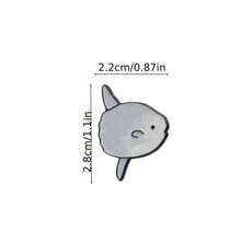 Sunfish Enamel Pin Color Blocking Fashion Decorative Badge Ornaments Lapel Bag Badges Gifts - Grey - View 3