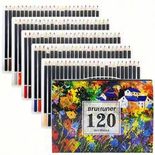 Brutfuner Ensemble de 120 crayons de couleur pour livres de coloriage, crayons de coloriage professionnels et vibrants pour artistes pour le dessin, l'esquisse, le mélange et l'ombrage - 120 couleurs de crayons de couleur gras - Voir 1