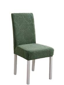 1pc Jacquard Solid Color Elastic Chair Cover, All-Season Universal Fit For Living Room, Dining Room, Home Chair Decoration - Green - View 11
