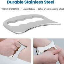 Stainless Steel Gua Sha Massage Tool - Muscle Scraper - Soft Tissue Mobilization, Large Gua Sha Massager, Suitable For Back, Legs, Arms, Body Massager, Lymphatic Massage Roller - Multicolor - View 6