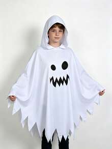 Children's Halloween Ghost Cape, Scary Face Cloak, Perfect Gift For Kids' Halloween Party - Multicolor - View 5