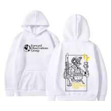 Forward Observations Group Hoodie Vintage Skeleton Graphic Sweatshirt Men Women Casual Pullover Hoodies Man Oversized Streetwear - White - View 5