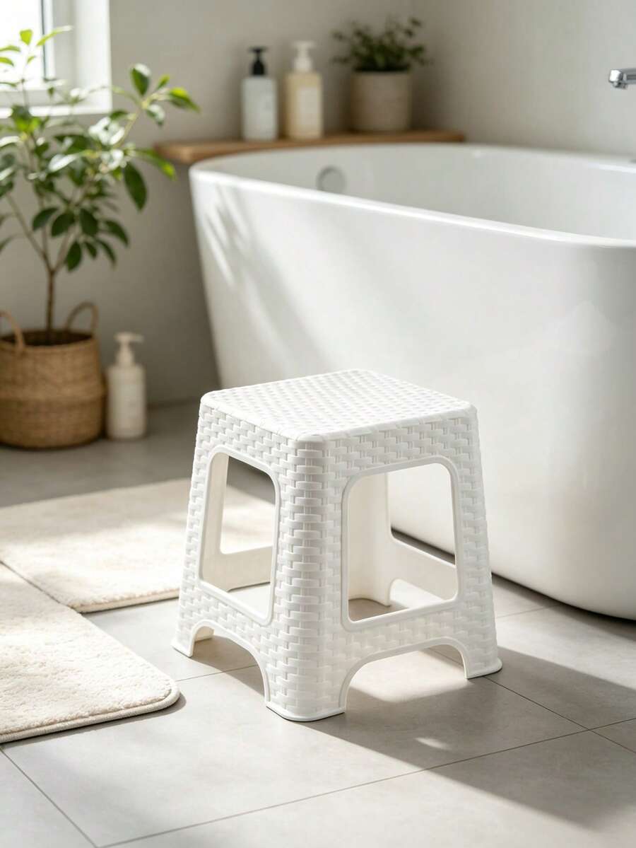 One‑Piece Molded Plastic Stool, Multiple Color Options Available And High Load‑Bearing Capacity. Its Rounded Corners Prevent Hand Injuries. Lightweight For Easy Movement, Suitable For Various Scenarios Such As Living Rooms And Balconies. - Multicolor - View 1