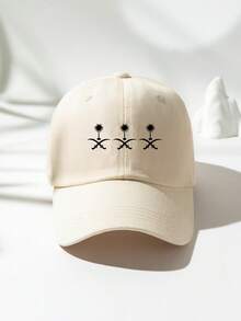 1 pieza Gorra de béisbol casual ajustable unisex con impresión de 3 árboles de coco, para uso al aire libre - gorra de béisbol - Ver 11