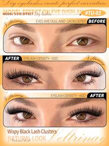 266/280 Pcs Fluffy Lash Clusters 30-80D Voluminous Cluster Lashes Natural Look DIY Lashes Curly Wispy Individual Lashes Soft Multi-Layer 3D False Eyelashes For Daily&Party, Performance, Festival, Halloween Day Makeup - Beginner Friendly - View 5