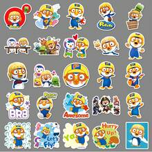 50pcs Pororo Doodle Stickers Personalized Cartoon Korean Animation Children Decoration Water Bottle Phone Case Stickers - Multicolor - View 5