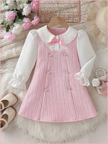 Young Girls Dresses - Pink - View 3