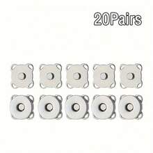 10/20Pairs Hand-Sewn Magnetic Snap Buttons, DIY Fashion & Crafts, Suitable For Clothing, Bags, Multi-Functional Buttons - Multicolor - View 20