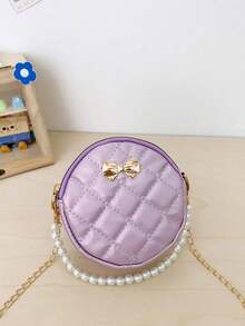 1PC New Cylinder Handbag Crossbody Bag, Zipper Design, Adjustable Shoulder Strap, Pearl Chain. Suitable For Daily Outings, Shopping, Can Easily Hold Daily Essentials, Versatile Item, Applicable To Various Styles And Occasions. - Multicolor - View 15