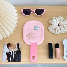 Portable Handheld Mirror, High-Quality Desktop Standing High-Definition Folding Makeup Mirror, Small Mirror For Girls To Touch Up Makeup On The Go - Multicolor - View 13
