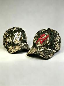 1 Pc Camouflage H Embroidery Hats For Men - Adjustable Hats, UV Protection Sun Hat, Ideal For Hiking, Mountaineering, Travel, And Outdoor Activities - Camouflage - View 7