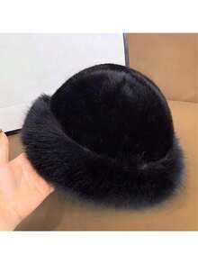 3Pcs Fuzzy Faux Fur Winter Hat Earmuffs Fingerless Gloves Set,Windproof Soft Stretchy Warm Accessory For Women Girls,Y2K Style For Christmas New Year - Multicolor - View 6