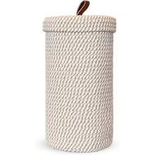Hand-Woven Toilet Paper Holder - Woven Toilet Paper Storage Rack With Lid And Storage Basket, Freestanding Bathroom Organizer, Holds 3 Extra Large Rolls, Suitable For Bathroom And Under Sink, Toilet Paper Holder Home Storage, Bathroom, Modern Home Storage Solution - Multicolor - View 11