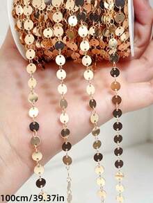 1 Pack, 1 Meter Geometric Rhombus Handmade Chain, Suitable For Necklace, Bracelet And Other Jewelry Making DIY Accessories - Geometric Rhombus Chain - View 16