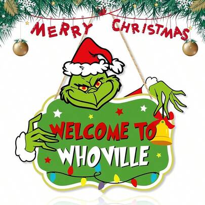 The Grinch 1pc Christmas Greentown House Number Christmas Tree ...