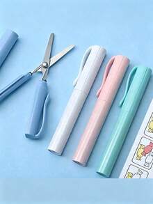4/1pc Foldable Scissors, Sewing Lace Scissors, Mini Folding Craft Scissors, Portable Multi-Function Scissors, Office And School Supplies, Suitable For Fine Paper Cutting, Trimming Threads, Office, DIY Projects, Daily Use, Ideal Gift For Students - Multicolor - View 2