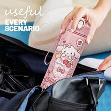 1pc Cute Cartoon Water Bottle, Leak-Proof Plastic Sports Water Bottle, Adorable Personalized Gift, Suitable For Outdoor Hiking, Back To School Season Thoughtful Gift For Friends, Holiday Gift Choice, Also Applicable For School Or Office Use, Excellent Gift Choice. - Multicolor - View 3
