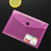 5/10 Pcs A4/A5/A6/A7 Clear Poly Envelopes With Snap Button, Transparent PP Document Storage Bags, Assorted Colors File Folders For School Office Organization - Sets - View 6
