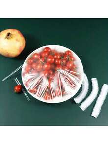 50pcs Disposable Plastic Wrap Covers - Airtight Fresh-Keeping Lids, Suitable For Food Storage, Home Kitchen, Picnic And BBQ, Multi-Functional Plastic Wrap, Suitable For Bowls, Plates, Fruits, Vegetables, Transparent Kitchen Fresh-Keeping Covers, Dust-Proof - Multicolor - View 9