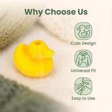 2pcs Yellow Duck Drawstring Locks - Cute Hoodie Cord Beads Decoration, Universal Hoodie Drawstring Stoppers, Fun Ins Style Fashion Clothing Accessories, Unisex - 2 Pieces - View 8