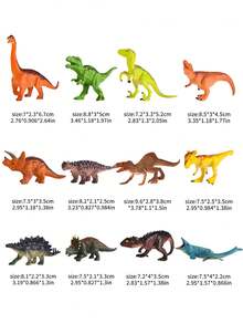 1 Set Mainan Model Hewan Realistis Dunia Dinosaurus Triceratops, Stegosaurus, Tyrannosaurus Rex, Cocok Untuk Kembali ke Sekolah, Pengajaran, Paket Hadiah Pesta, Hadiah Ulang Tahun - MultiWarna - View 10