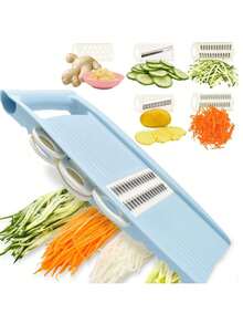 Multi-Color 5-In-1 Kitchen Vegetable Cutter, Potato And Vegetable Slicer, Vegetable Cutter, Julienne Grater And Peeler, Suitable For Small Business Kitchen - Multicolor - View 2