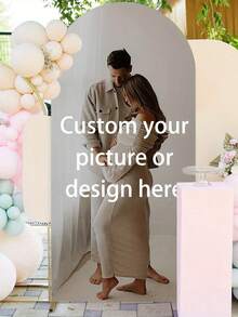 1pc Customizable Arch Backdrop Cover, Suitable For Baby Shower Balloon Arch, Wedding, Graduation Ceremony And Birthday Celebration, Supports Photo Customization - Multicolor - View 11
