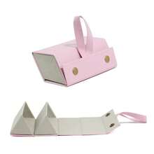 1pc Foldable, Multi-Specification, Large Capacity Vintage Creative PU Leather Glasses Case, 2/3/4/5/6 Slots, Portable Travel Glasses Case, Foldable Design, Non-Washable. Features: No Printing, No Burrs, Handbag Accessory, Home Storage, Aesthetic And Neat, Best Choice For Gift - Pink - View 10