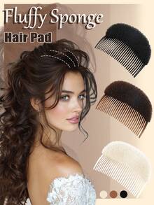 2/1pc Women's Sponge Volumizer Hair Clip,Women Lady Girl Magic Hair Styling Clip Do Beehive Hair Styler Tool Charming Bump It Up Volume Inserts Stick - Multicolor - View 2