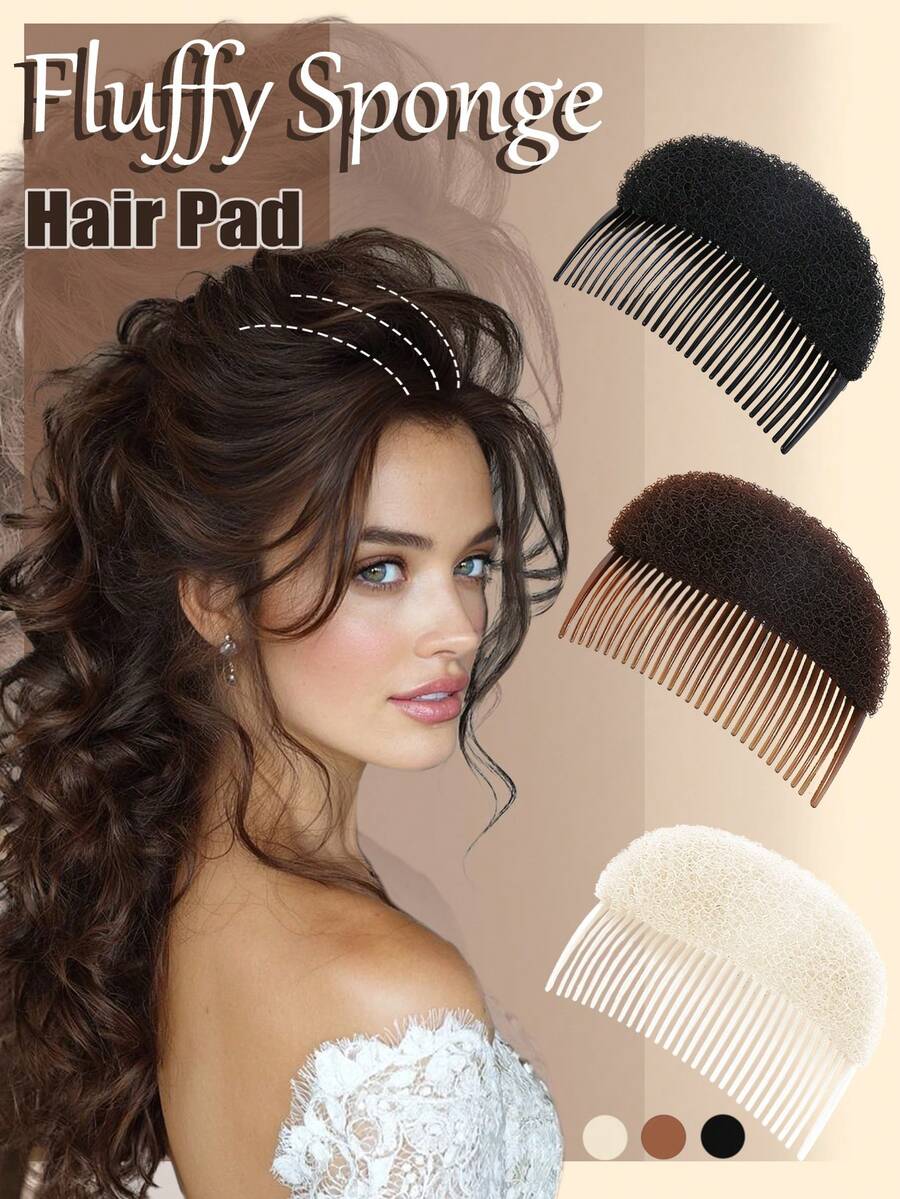 2/1pc Women's Sponge Volumizer Hair Clip,Women Lady Girl Magic Hair Styling Clip Do Beehive Hair Styler Tool Charming Bump It Up Volume Inserts Stick