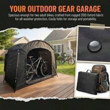 [Fits 2-3 Bicycles] Extra Large Outdoor Bicycle Cover Tent - UV Protection, Fits 2-2 Bicycles, Portable & Foldable, Suitable For Garage/Garden Storage - Universal - View 6