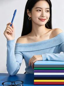 1/2pcs A5 Notebook And Pen Set, 192 Pages With Lock, Portable Writing Journal, Daily Planner, Suitable For Notes, Diary, Study, School, University, Office, Work And Travel, Back To School Supplies, Office Supplies, 2026-2027 Academic Year Diary - Multiple Styles - View 5